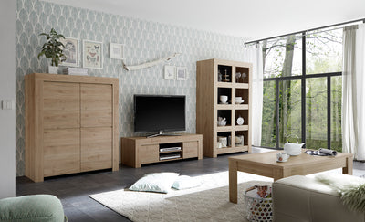 Kisy - Tavolino da salotto basso in legno moderno cm 122x65x45h - vari colori