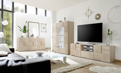 salotto moderno con porta tv piccolo rovere