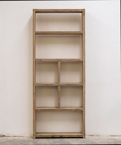 Scaffale in legno vecchio di recupero colore naturale cm 100x22x240h