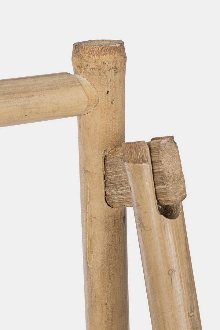Scaffale a scala 3 ripiani in bambù pieghevole cm 56x50x145h