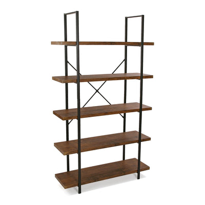 Scaffale libreria in metallo con ripiani in legno stile industrial - varie misure