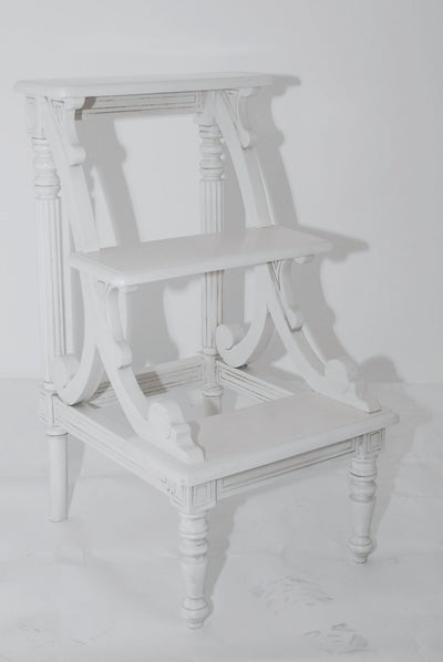 Scaletta libreria con 3 scalini in legno cm 38x44x90h
