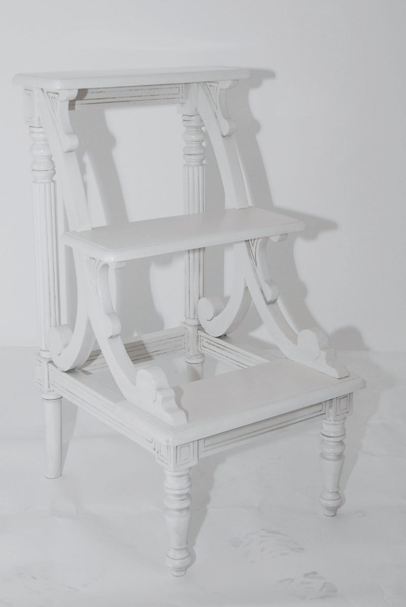Scaletta libreria con 3 scalini in legno cm 38x44x90h