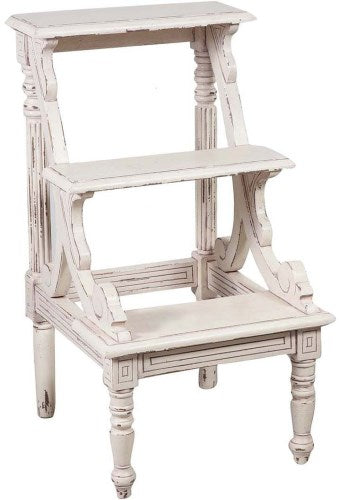 Scaletta libreria con 3 scalini in legno cm 38x44x90h