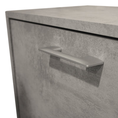 Scarpiera 4 ante con divisori interni design moderno colore cemento cm 67x28x147h