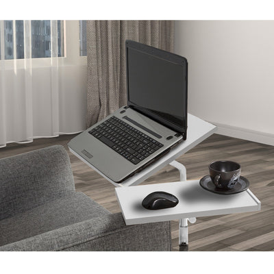 Scrivania altezza regolabile per computer pc in legno e metallo cm 67x46x87h - vari colori