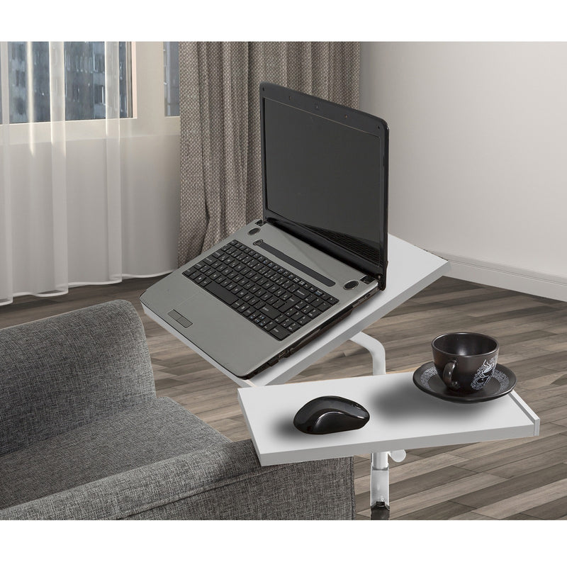 Scrivania altezza regolabile per computer pc in legno e metallo cm 67x46x87h - vari colori