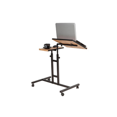 Scrivania altezza regolabile per computer pc in legno e metallo cm 67x46x87h - vari colori