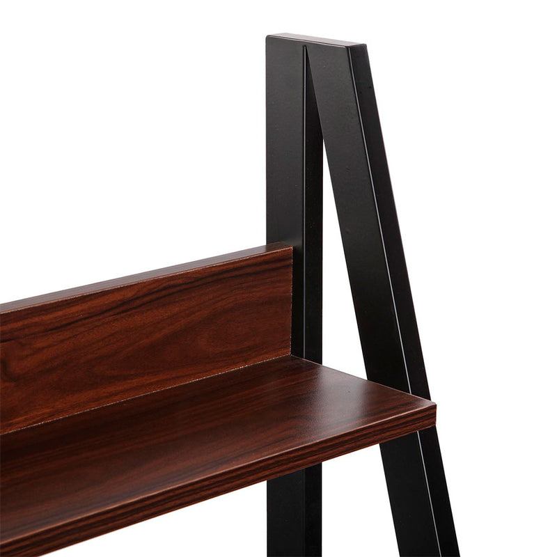 Mobile scrivania porta pc con mensola moderno in metallo e legno cm 74x48x146h