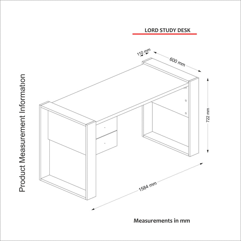 Scrivania per casa ufficio in legno moderna a 2 cassetti laterali cm 158x60x72h - vari colori