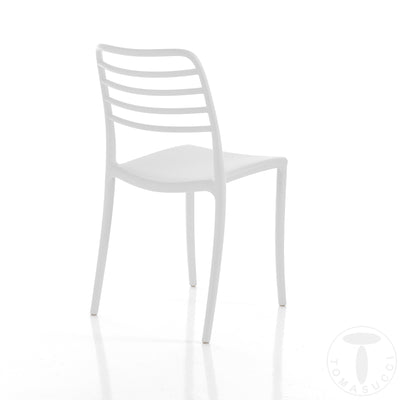 sedia moderna in polipropilene colore bianco