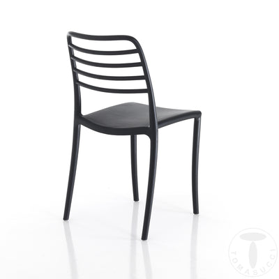 sedia moderna in polipropilene colore nero
