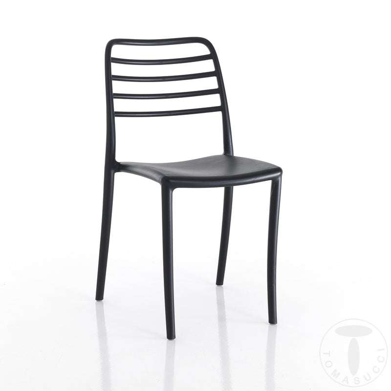 sedia moderna in polipropilene colore nero
