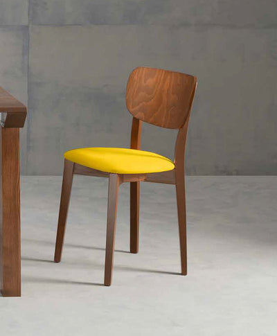Liù - Set da 2 Sedia classica in legno Eurosedia seduta in legno o tessuto cm 41x49x80h - vari colori
