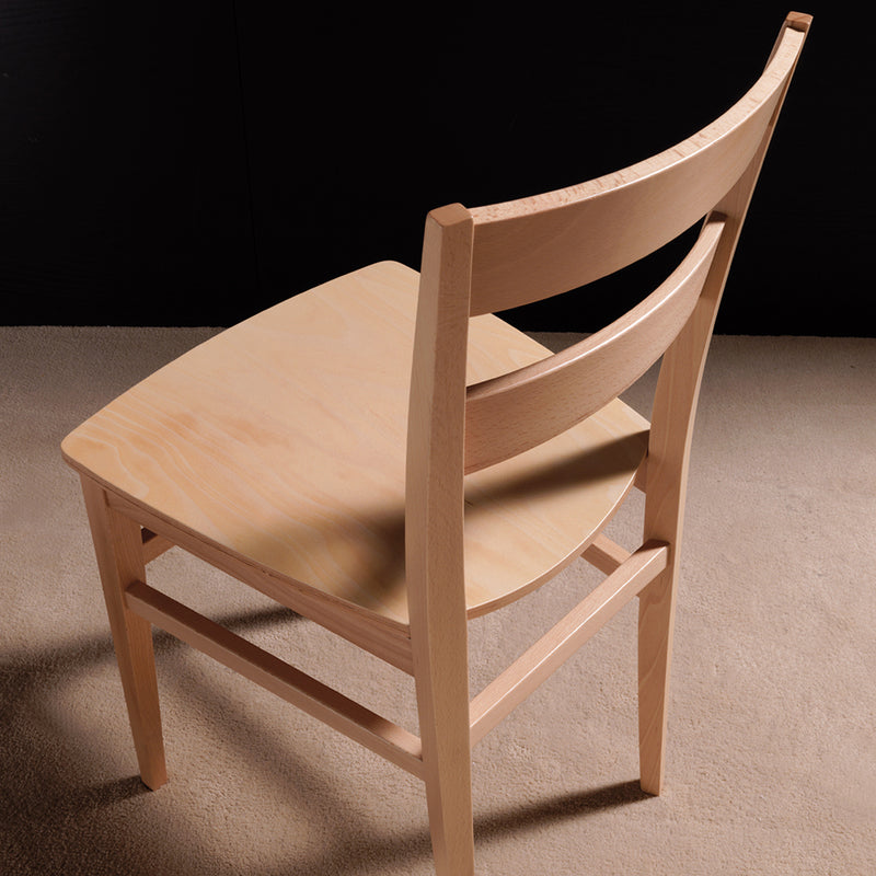 Set da 2 Sedia classica in legno multistrato per pranzo soggiorno cm 44x50x83h