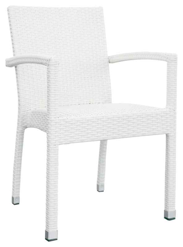 Set da 2 Poltroncina sedia con braccioli in polyrattan cm 47x43x85h - vari colori