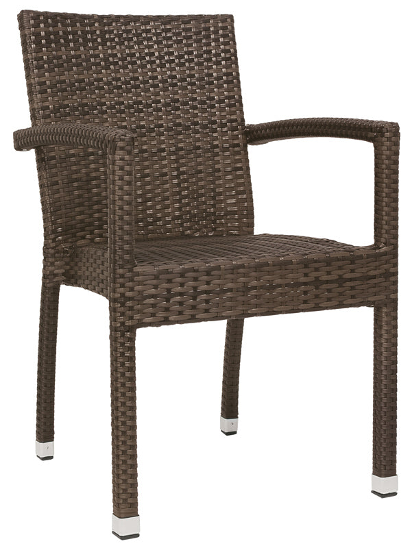 Set da 2 Poltroncina sedia con braccioli in polyrattan cm 47x43x85h - vari colori