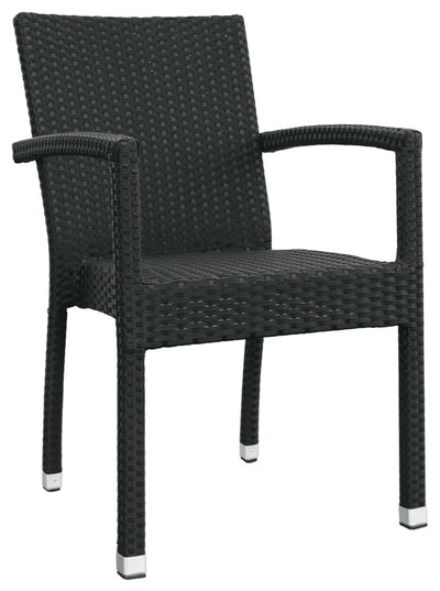 Set da 2 Poltroncina sedia con braccioli in polyrattan cm 47x43x85h - vari colori