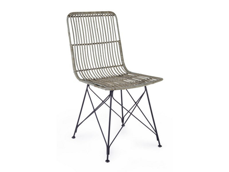 sedia da esterno kubu grigio