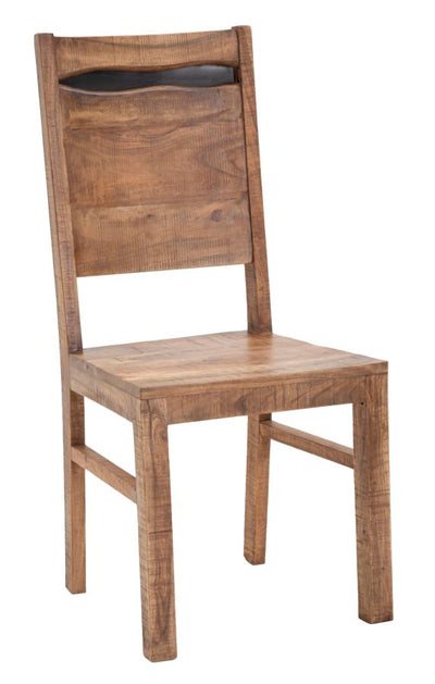 sedia in legno di acacia stile country industrial
