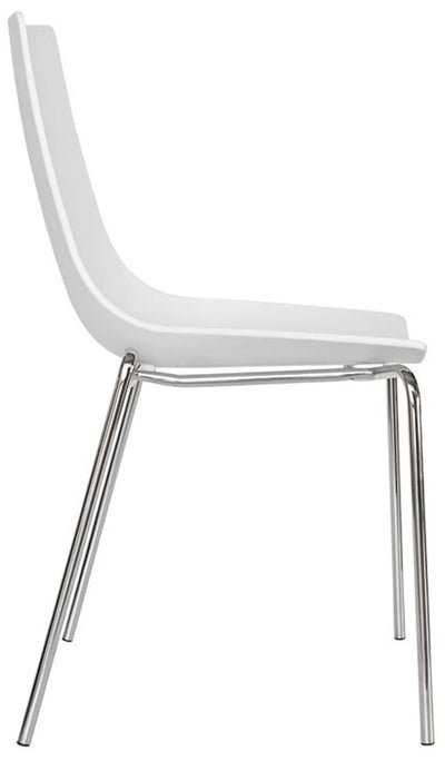 Set da 2 Sedia design in polipropilene e gambe in acciaio cromato per soggiorno o ufficio - vari colori