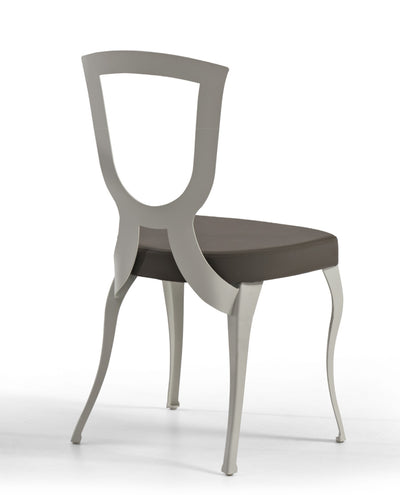 Priscilla - Set da 2 Sedia design da salotto in metallo sagomato cm 45x46x94h - vari colori