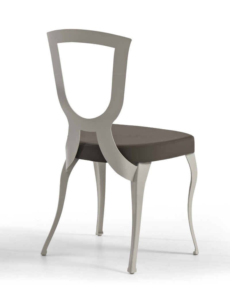 Priscilla - Set da 2 Sedia design da salotto in metallo sagomato cm 45x46x94h - vari colori