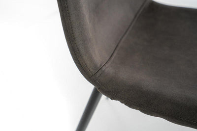 sedia moderna vintage in similpelle effetto invecchiato grigio