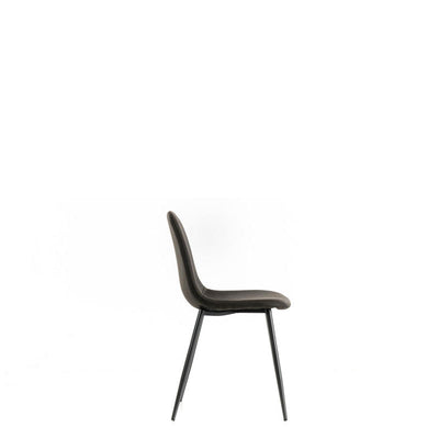 sedia moderna vintage in similpelle effetto invecchiato grigio