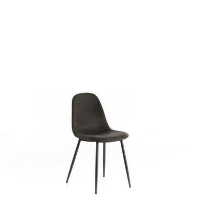 sedia moderna vintage in similpelle effetto invecchiato grigio
