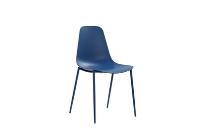 sedia moderna scocca in polipropilene colore blu
