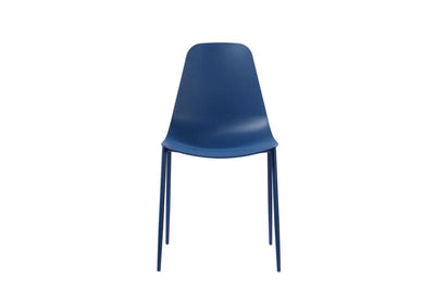 sedia moderna scocca in polipropilene colore blu