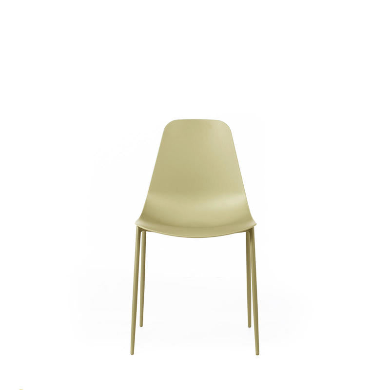 sedia moderna scocca in polipropilene colore giallo