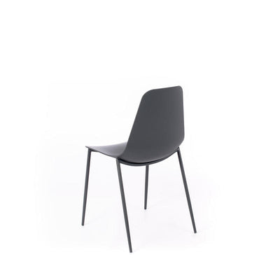 sedia moderna scocca in polipropilene colore grigio