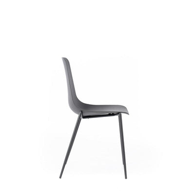 sedia moderna scocca in polipropilene colore grigio