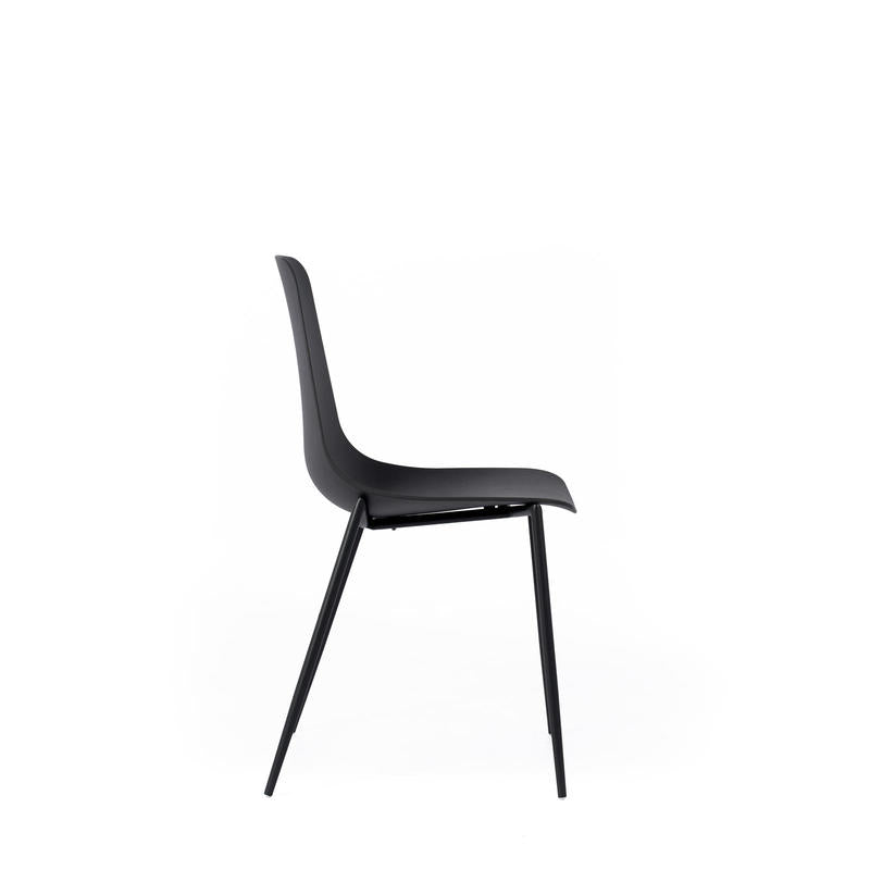 sedia moderna scocca in polipropilene colore nero