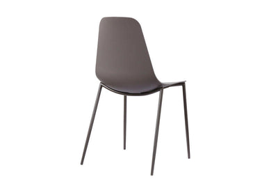 sedia moderna scocca in polipropilene colore visone