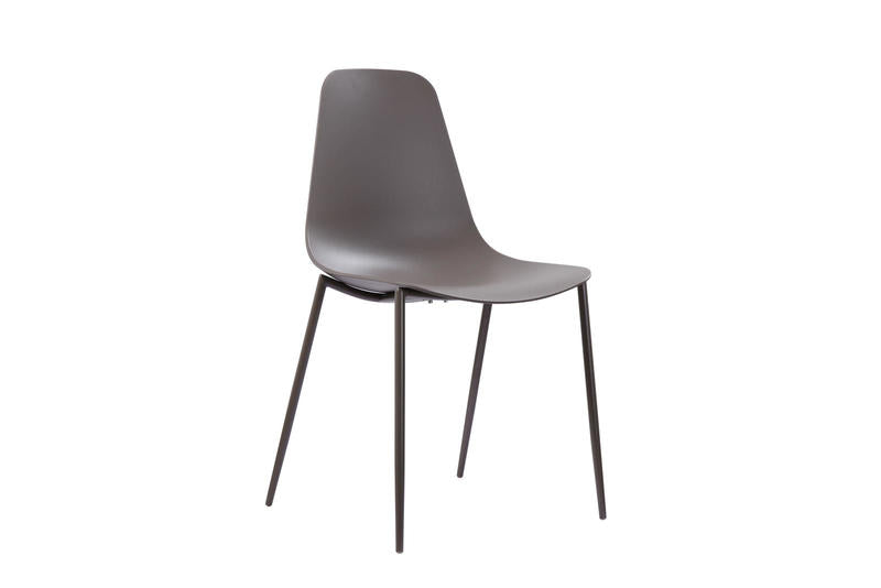 sedia moderna scocca in polipropilene colore visone