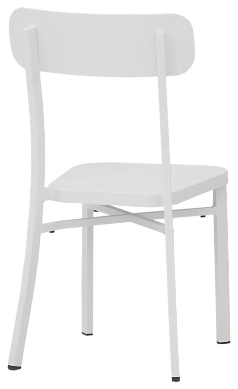 Set da 2 Sedia moderna modello scuola in alluminio verniciato cm 39x41x86h - vari colori