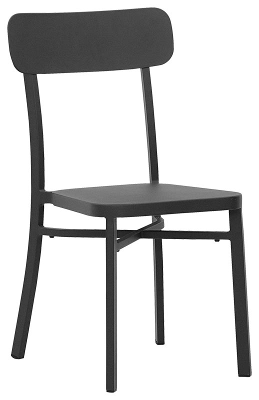 Set da 2 Sedia moderna modello scuola in alluminio verniciato cm 39x41x86h - vari colori