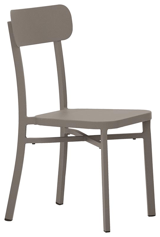 Set da 2 Sedia moderna modello scuola in alluminio verniciato cm 39x41x86h - vari colori