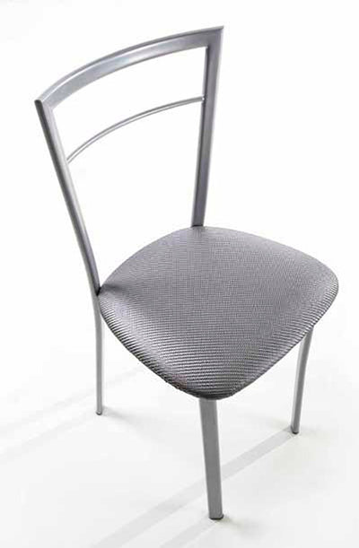 Nicole - Set da 4 Sedia living struttura in metallo seduta in ecopelle cm 39x48x83h - vari colori