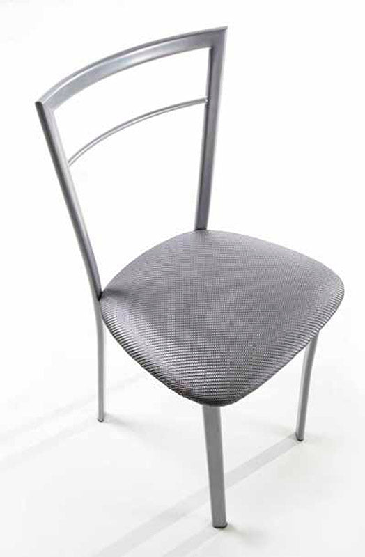 Nicole - Set da 4 Sedia living struttura in metallo seduta in ecopelle cm 39x48x83h - vari colori