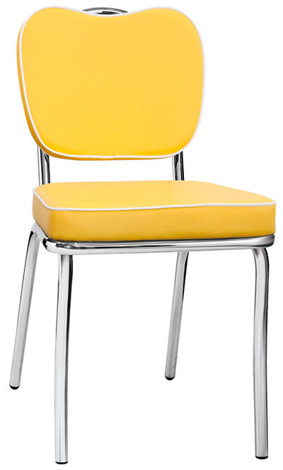 Set da 2 Sedia design in ecopelle e acciaio cromato cm 45x53x85h - vari colori