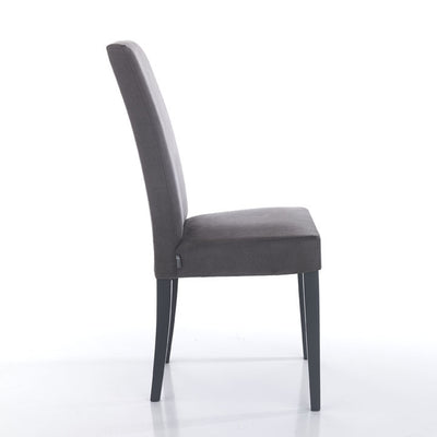 sedia moderna in velluto grigio
