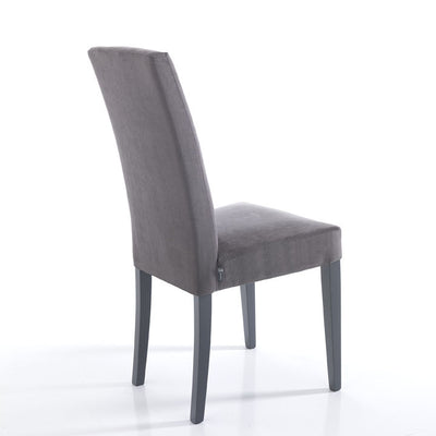 sedia moderna in velluto grigio