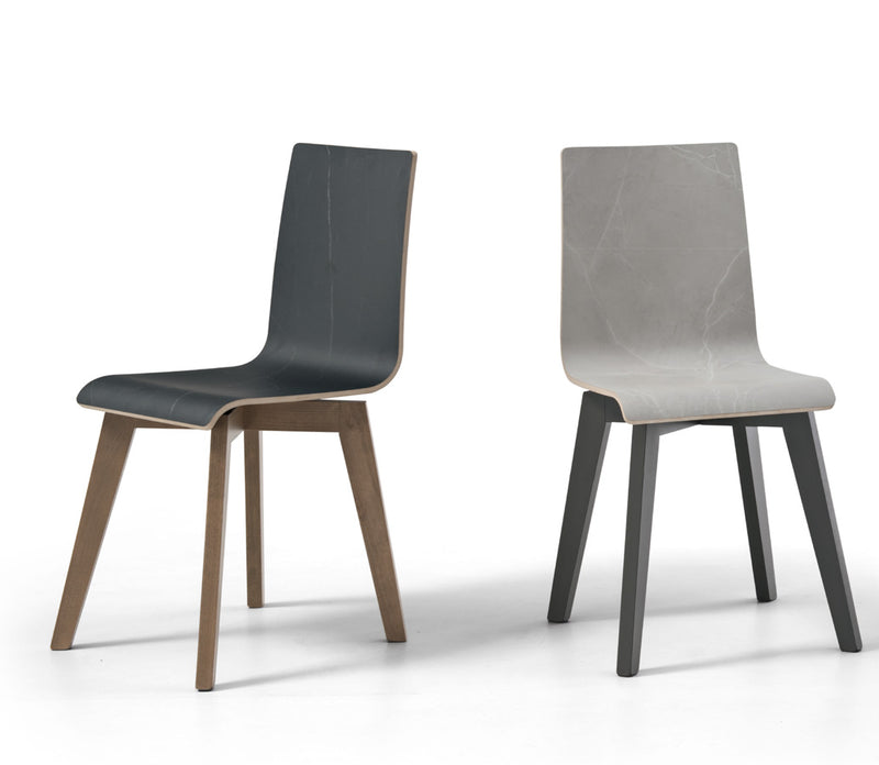 Victor - Set da 2 Sedia moderna per soggiorno  in legno cm 40x40x89h - vari colori