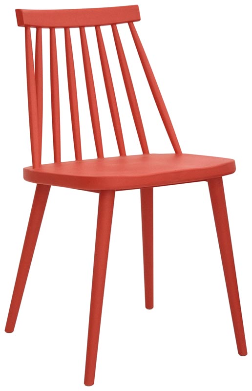 sedia moderna in polipropilene modello classico colore rosso