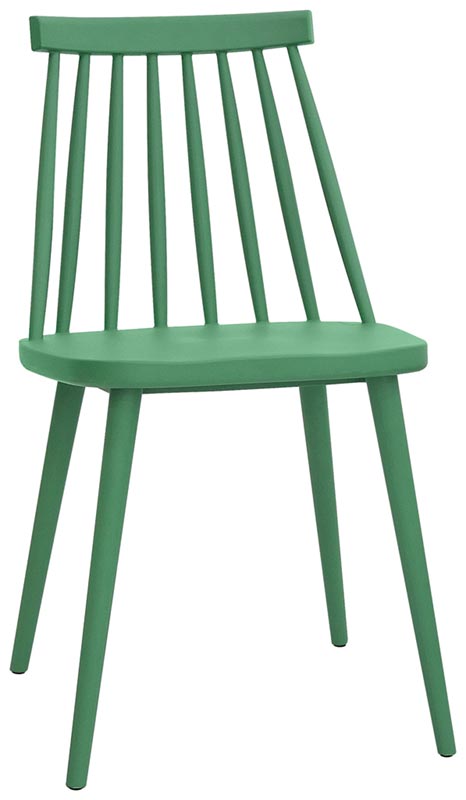 sedia moderna in polipropilene modello classico colore verde