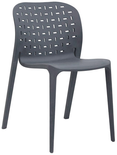 sedia moderna in polipropilene colore grigio